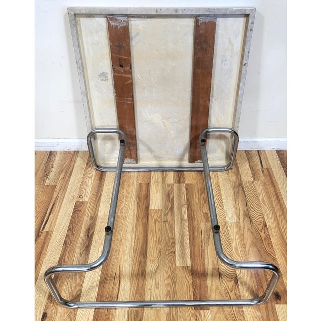 Pair Vintage Mid-Century Modern Chrome & Marble Coffee Tables by Michael McCarthy for Cassina For Sale - Image 11 of 17