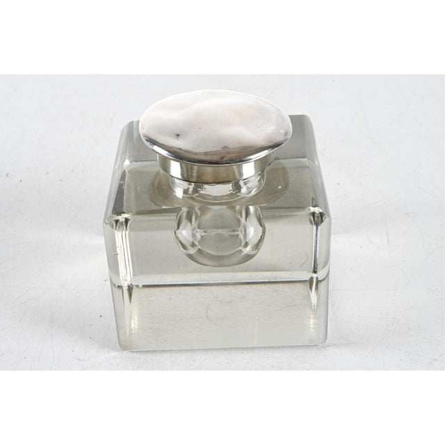 Antique Scottish Crystal and Sterling Silver Inkwell For Sale In New York - Image 6 of 9