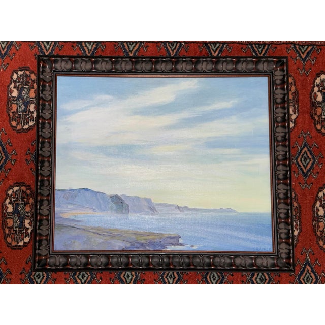 Early 21st Century Original Signed Coastal Landscape Oil Painting For Sale - Image 5 of 8