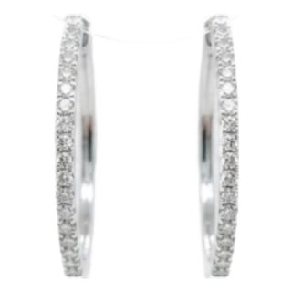 Natural Diamond 0.60cts Earring in 18k Gold For Sale