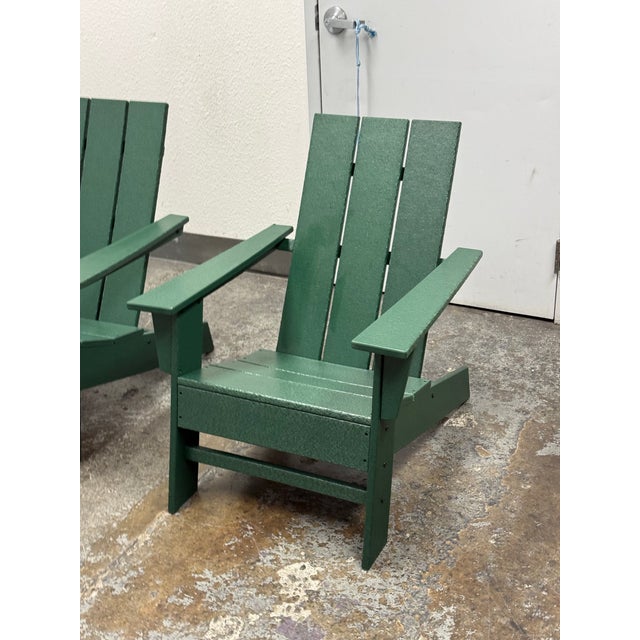 Polywood Modern Adirondack Chairs, Pair For Sale - Image 11 of 12