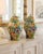 Hand Painted Floral Colorful Ceramic Ginger Jars With Lids - a Pair Kindly note photo number two (2) is a digital...