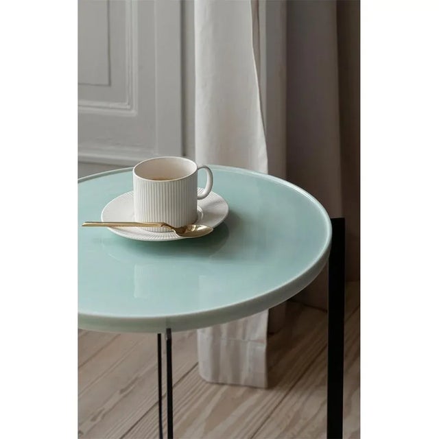 Celadon Green Porcelain Deck Table by OxDenmarq For Sale - Image 4 of 7