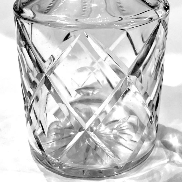 Antique Georgian Style Cut Lead Crystal Decanter For Sale - Image 4 of 9