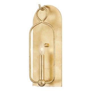 Mitzi Mallory 6.75 in. 1 Light Wall Sconce in Gold Leaf Finish For Sale