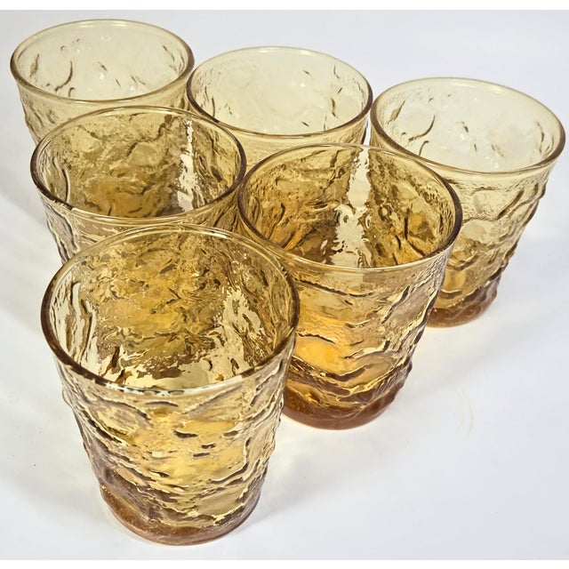 Mid 20th Century Sunny Lemonade Ice Lowballs- Set of Six For Sale - Image 5 of 11