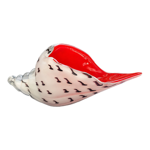 Vintage Murano Style Art Glass Conch Shell Figurine