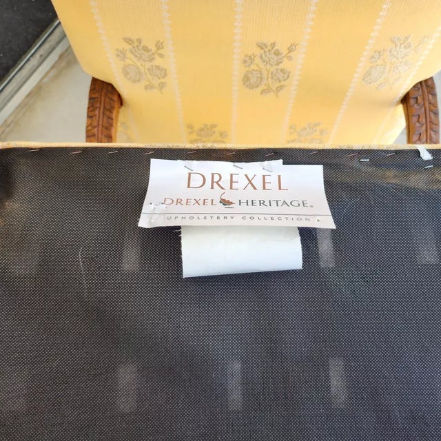 Drexel Heritage French Os De Mouton Armchairs For Sale - Image 10 of 12