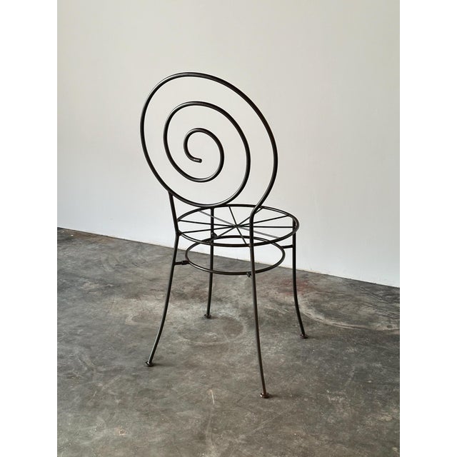 Spiral Iron Chairs in the Style of Luigi Serafini for Sawaya & Moroni, 1980s, Set of 6 For Sale - Image 15 of 18