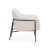 Lua Cream Chenille Accent Chair For Sale - Image 4 of 9