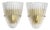 Murano Glass Wall Lights with Gold Finishes, 1980s, Set of 2 For Sale