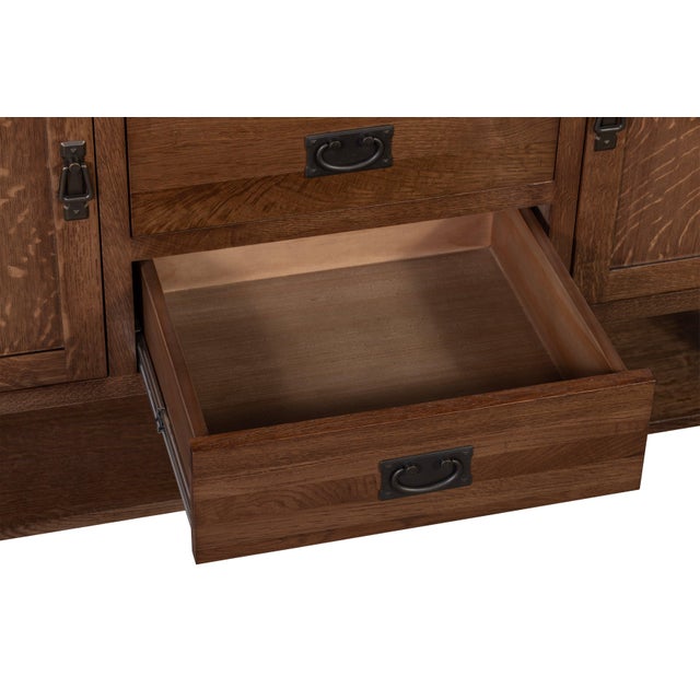 Mission Mission Turner Sideboard With 3 Drawers and 2 Doors - Walnut (Aw) - 58" For Sale - Image 3 of 11