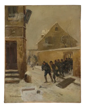 19th Century Signed Italian Military Painting, Michele Cammarano