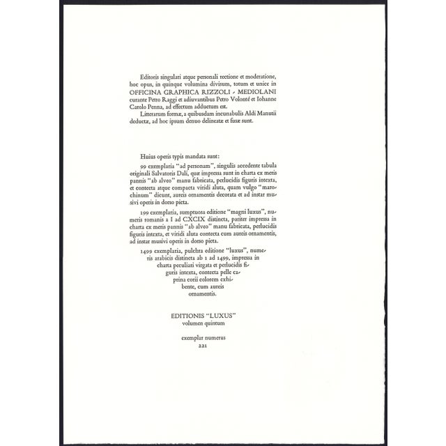 1969 Salvador Dalí Biblia Sacra Lithograph "Proeliom Magnum in Caelo" (A Great Battle in Heaven) For Sale - Image 10 of 11