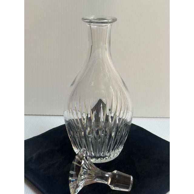 Vintage Baccarat France Crystal "Massena" Blown 11" Tall Decanter With Sign Stopper For Sale - Image 13 of 18