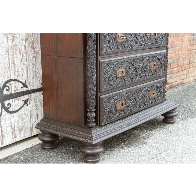 Antique Anglo-Indian Secretary Cabinet For Sale - Image 9 of 13
