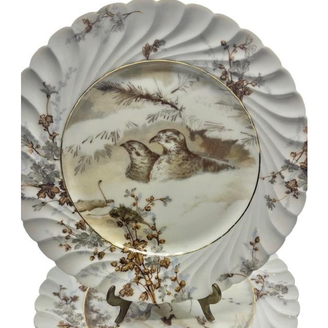 Antique Haviland & Co. Limoges Game Birds Plates - Set of 4, C. 1887 For Sale - Image 9 of 11