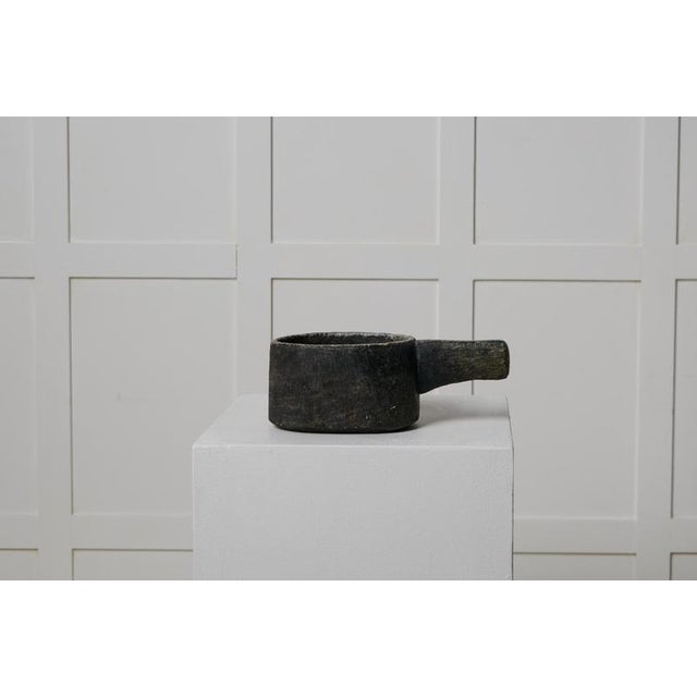 Antique Swedish stone pot in soapstone made in northern Sweden around 1820 to 1840. Made by hand from soapstone which is a...