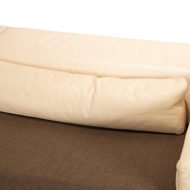 Boston Leather Corner Sofa in Cream from Whos Perfect For Sale - Image 4 of 10