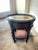 Italian Late 20th Century Fancy Wooden 2-Tier Single Drawer Oval Side Table For Sale - Image 3 of 3