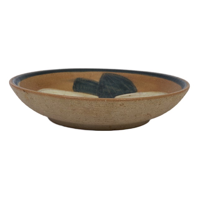 Organic Glazed Stoneware Bowl from Søholm, 1950s For Sale
