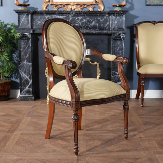 Round Back Mahogany Chairs- Set of 10 For Sale - Image 4 of 14