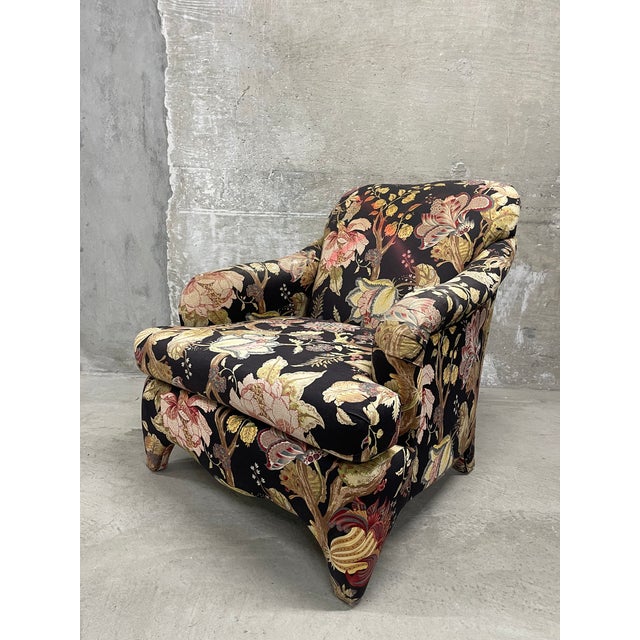 1980s Vintage Upholstered Lounge Chair For Sale - Image 5 of 12
