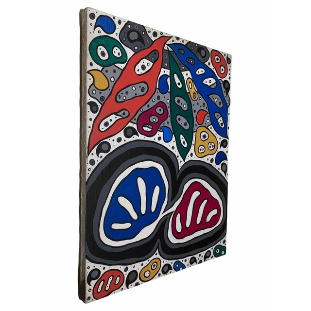 Mid 20th century abstract painting by Achi Sullo (1922-2013) Achi Sullo b. Medford, Massachusetts, 1922 d. Wendell,...