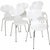 Set of 6 white Arne Jacobsen Ant chairs with a firm back and chrome legs. The chairs are from 2023 and appears in great...