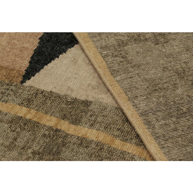 Beige Rug & Kilim's Contemporary Abstract Rug in Beige-Brown and Dusty Pink Tones For Sale - Image 8 of 8