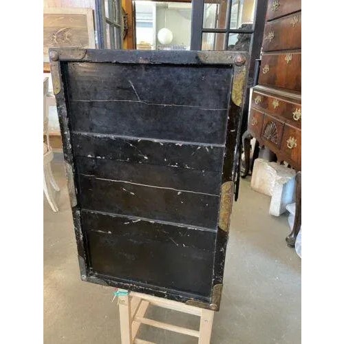 Have One to Sell? Sell Now Antique Japanese Lacquered Kimono Trunk With Tray and Brass/Bronze Hardware For Sale - Image 12 of 12