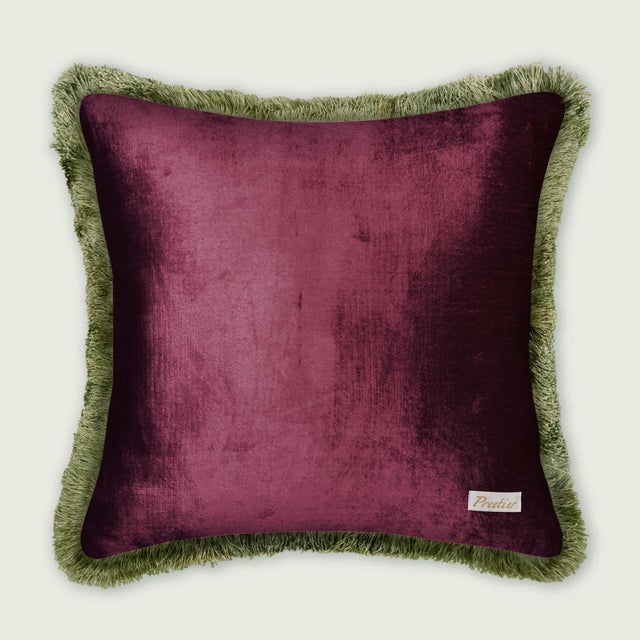 Transform your living room sofa or bedroom decor with this exquisite embroidered velvet pillow featuring a stunning...
