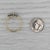 Modern 0.14ctw Diamond Bypass Ring 18k Gold Platinum Size 8.5 Wedding Anniversary For Sale - Image 3 of 8
