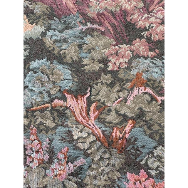 Vintage French Jacquard Verdure Tapestry in the style of Aubusson, 1970s For Sale - Image 14 of 18