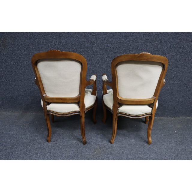 Pair of Chateau D’Ax Italian Carved Armchairs For Sale - Image 14 of 16