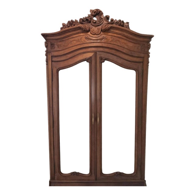 Early 19th Century French Armoire Antique Mirrored Bought in Paris at Les Puces For Sale