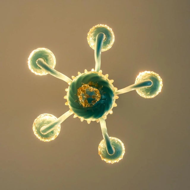 Vintage Italian Chandelier by Barovier & Toso, 1969 For Sale - Image 10 of 13