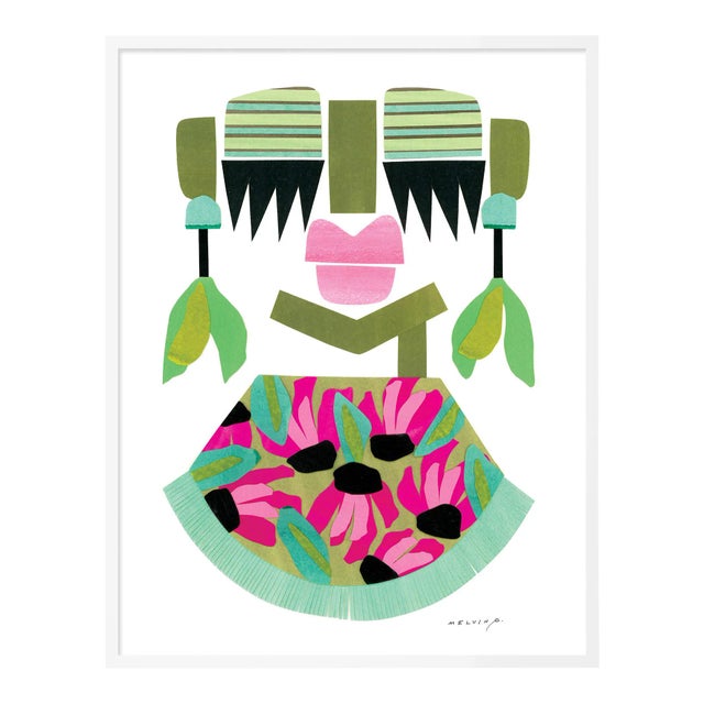 Amara by Melvin G in White Frame, Medium Art Print For Sale