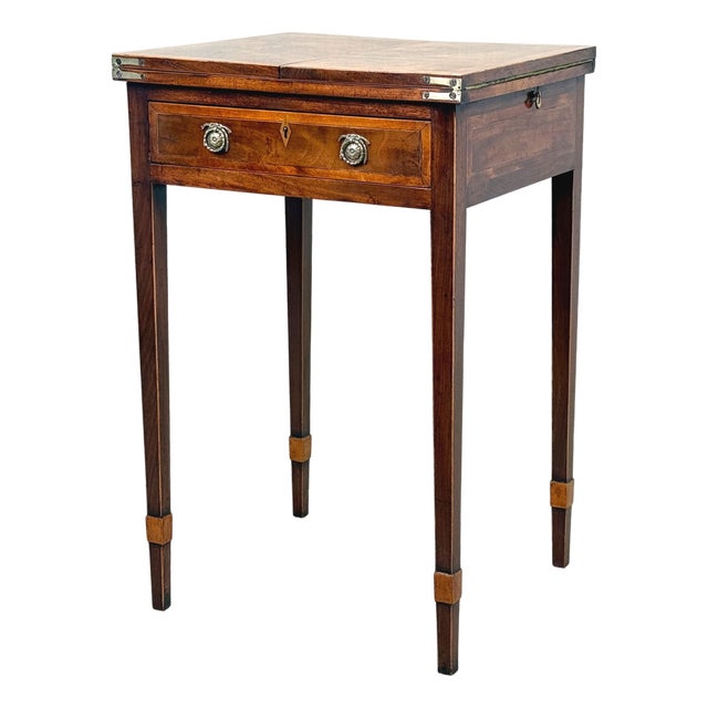 Georgian Mahogany Patience Card Game Table, 1780 For Sale