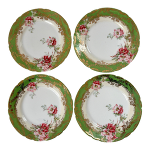 1920s Gilt Porcelain Dessert Plates From Weimar Germany