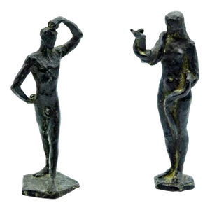 Bronze Figures of Adam and Eve by William Hunt Diederich - A Pair