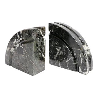 Pr. Post Modern Marble Bookends For Sale