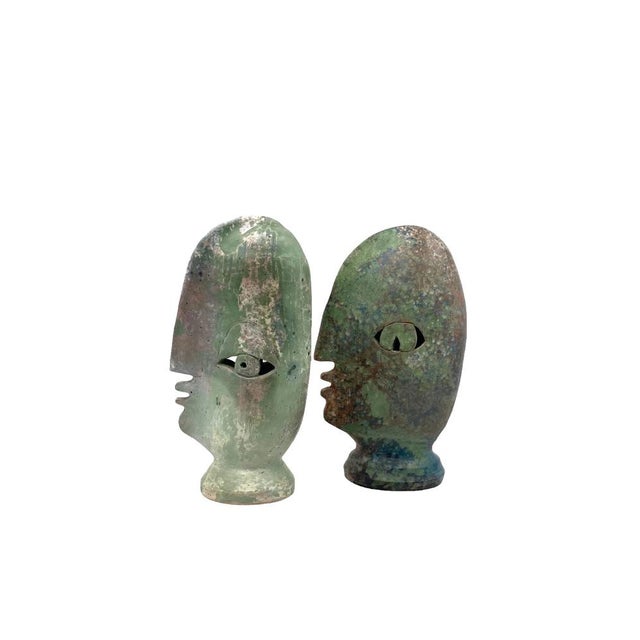 Ceramic Loul Combres, Les Bisous, 1987, Terracotta, Set of 2 For Sale - Image 7 of 18