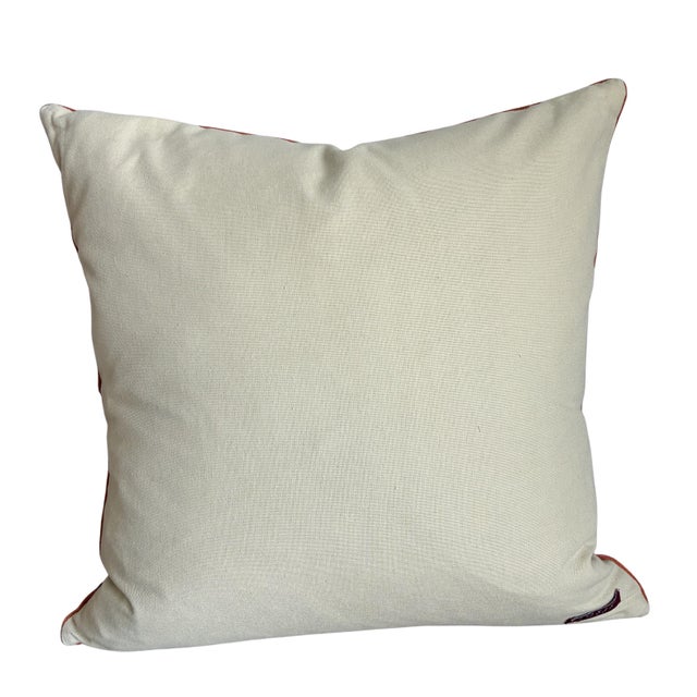 Late 20th Century Pair of Iosis Paris Tropical Fish Decorative Pillows in Coral For Sale - Image 5 of 6