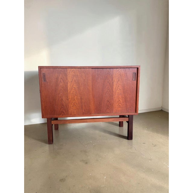 1960s Vintage Danish Teak Sideboard with Sliding Doors, 1960s For Sale - Image 5 of 18