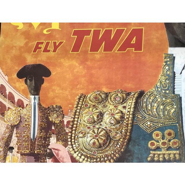 Spain Fly Twa Advertisement Poster by David Klein, 1961 For Sale - Image 10 of 12