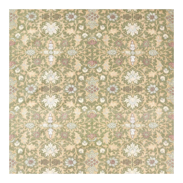 Morris & Co. Wilton Warp Print Fabric in Forest For Sale