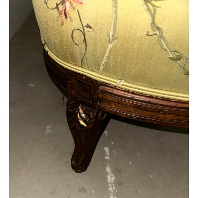 Olive Late 20th Century Attributed to Alexander & Mary John Richard Oversize Barrel-Back Lounge Chair For Sale - Image 8 of 11