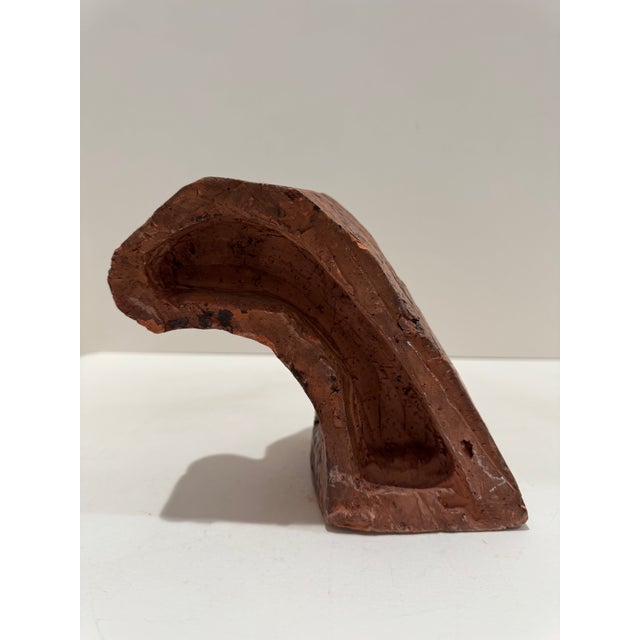1960s Larry Mohr Terracotta Abstract Sculpture Signed Estate Mid Century Modern For Sale In Atlanta - Image 6 of 7