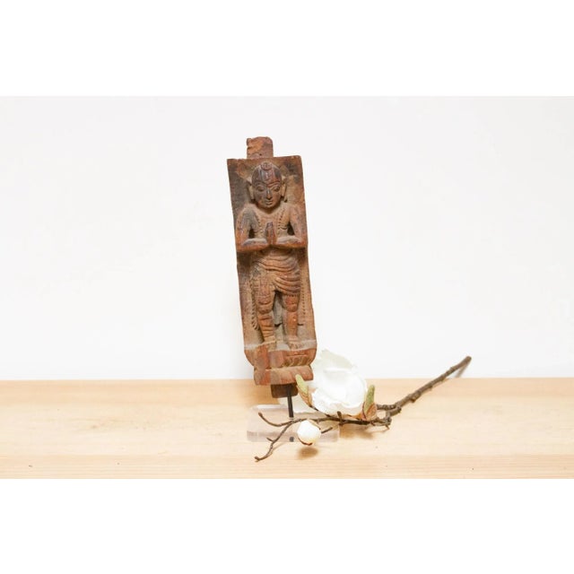 Wood Mid 19th Century Southern Indian Temple Figure For Sale - Image 7 of 7